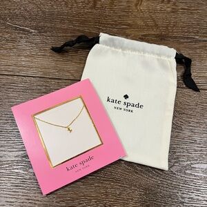 NWT Kate Spade Necklace with Pink Packaging gold color